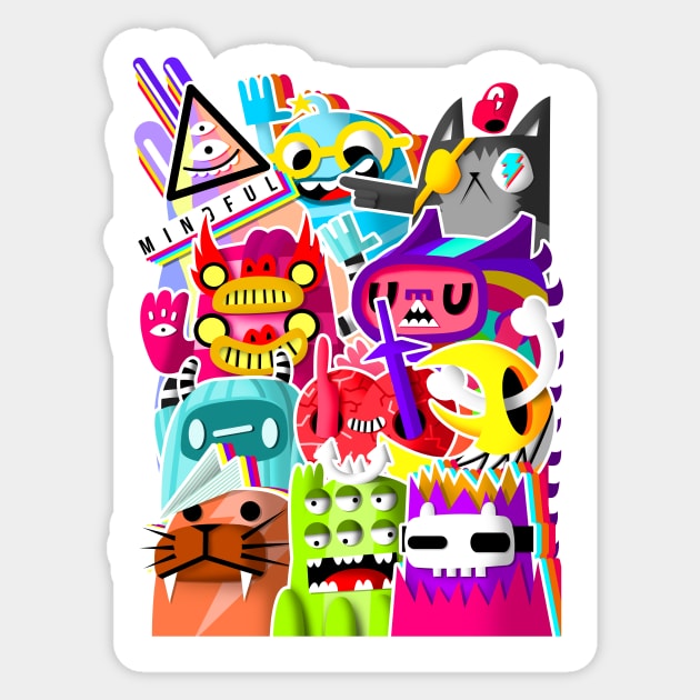 Doodle Gang THE WOO Sticker by chachazart